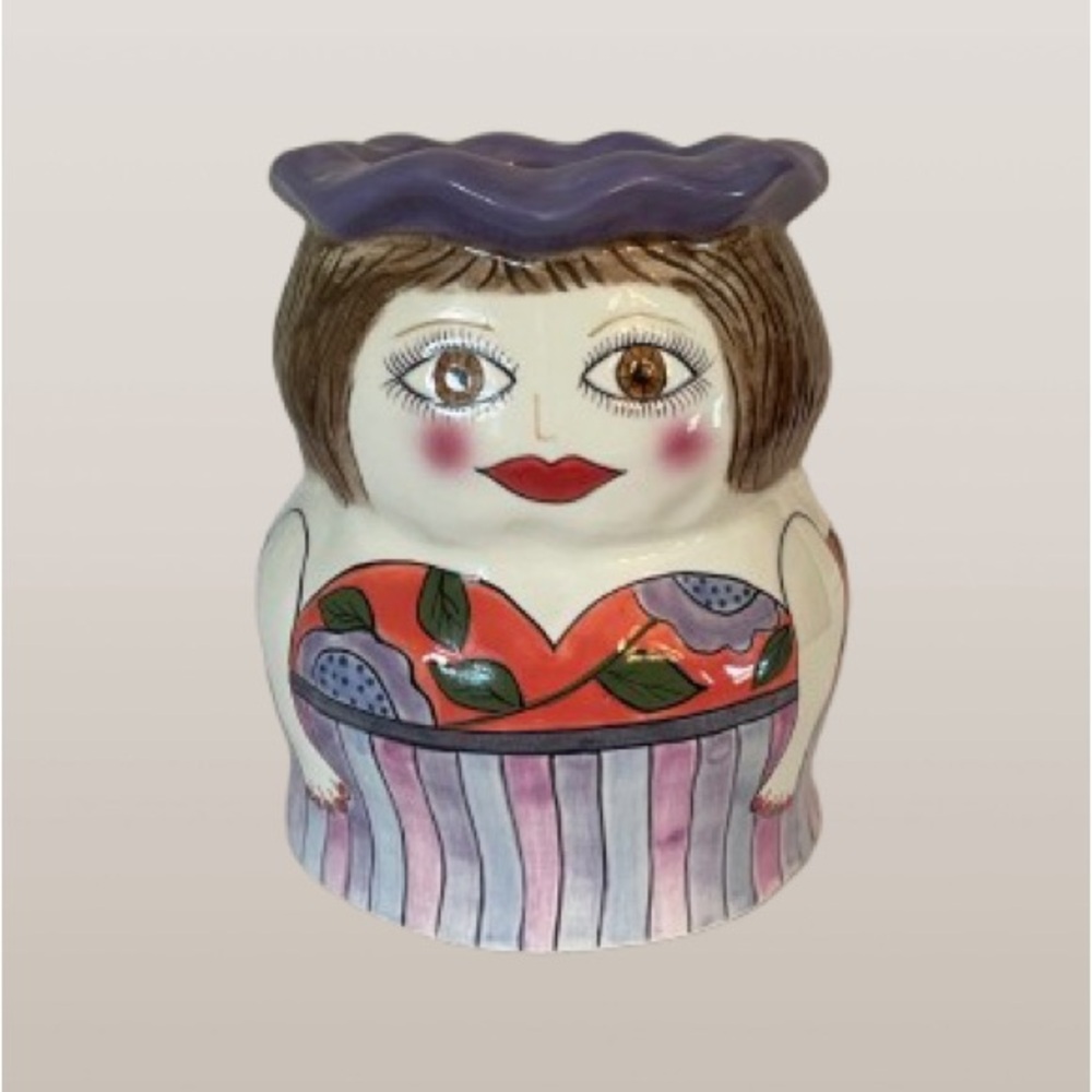 Vintage Flower vase “Blossom” lady figurine by Susan Paley